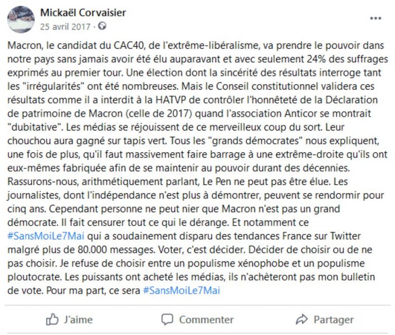 Sans moi au second tour