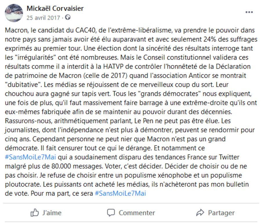 Sans moi au second tour