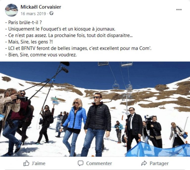 Macron et l'incendie du Fouquets