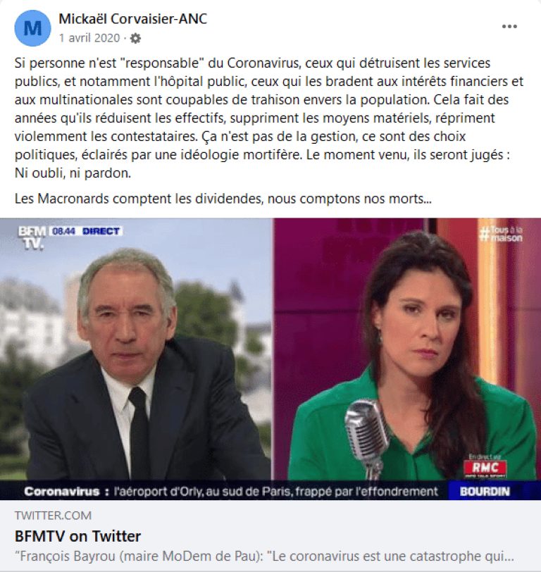 Bayrou, la Covid et la destruction de l’hôpital public