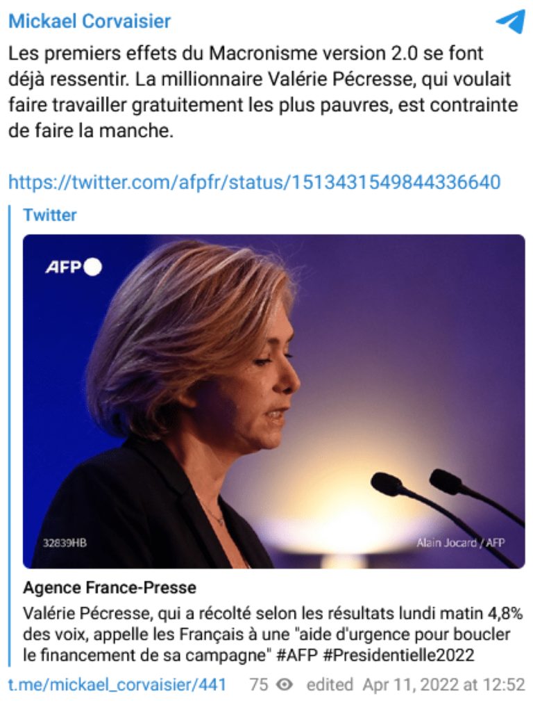 Valérie Pécresse fait la manche